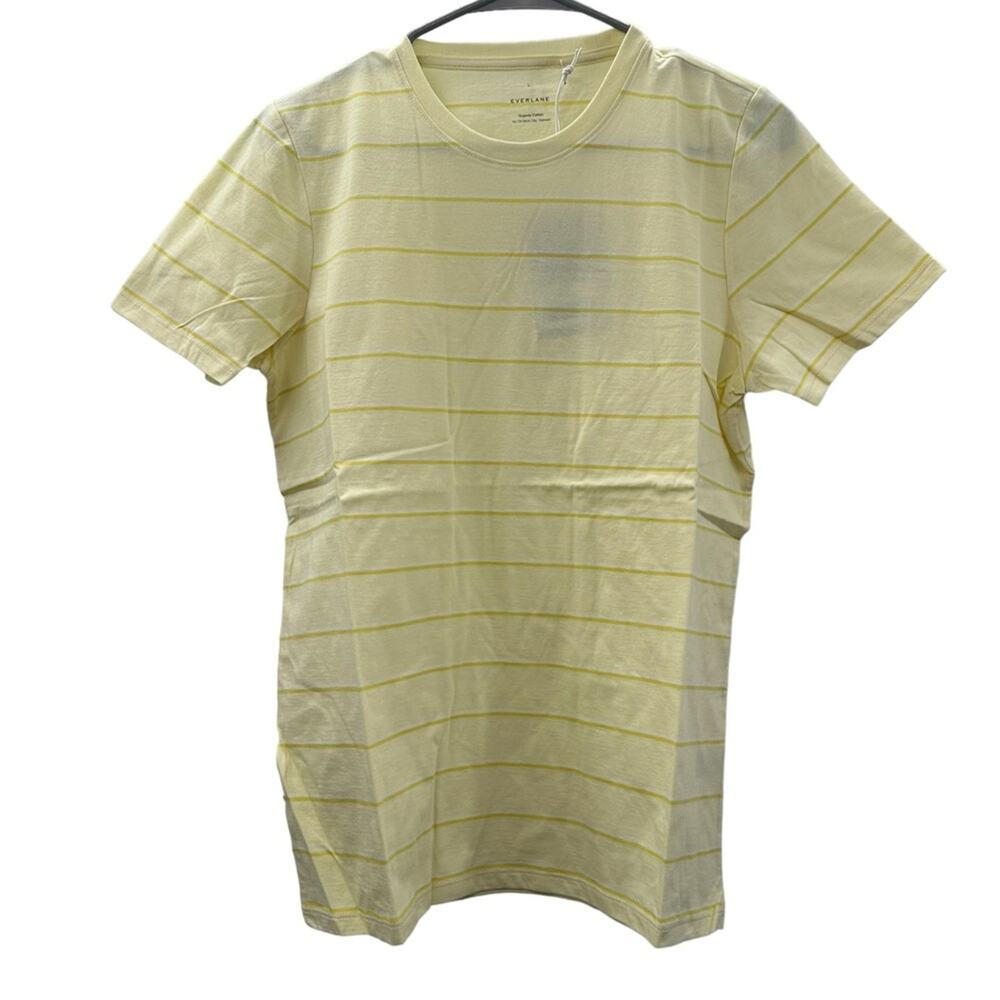 Everlane The Organic Cotton Short Sleeve Striped Crew Tee Shirt M NEW